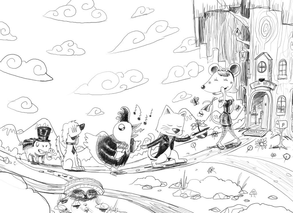 wondetales children book illustrated Neverland TALES Stories child manga kawaii anime cartoon vector flat Classic