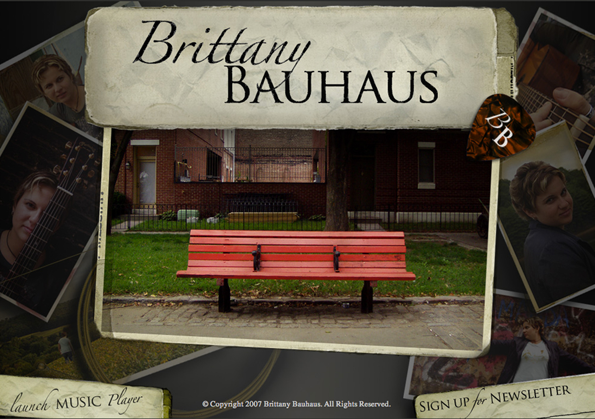 Adobe Portfolio Brittany Bauhaus Website guitar