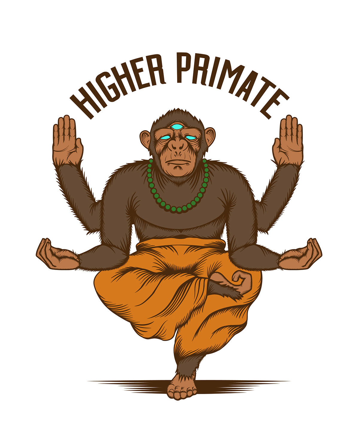 higher primate ape apparel Logo Design t-shirt package design  Hag Tag