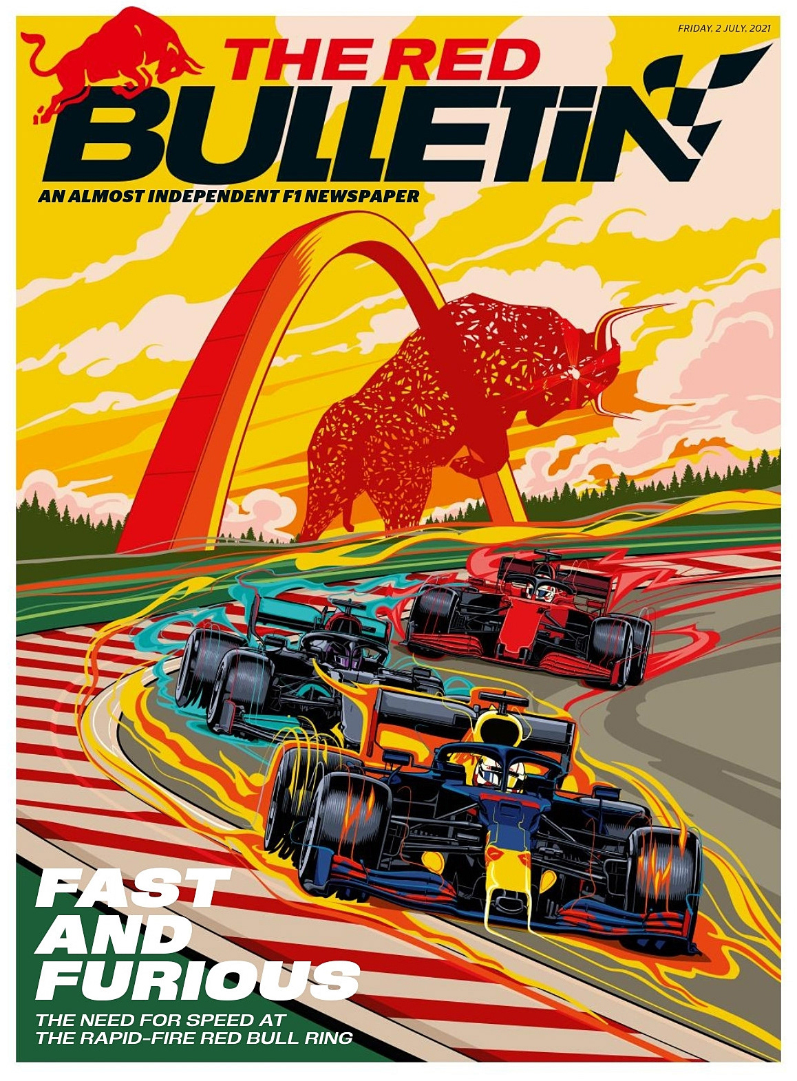 Adobe Portfolio RedBull f1 Formula 1 mercedes FERRARI magazine design adobe illustrator