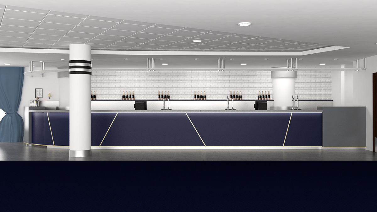 Chelsea FC West Stand Interior Hospitality rennovation update football