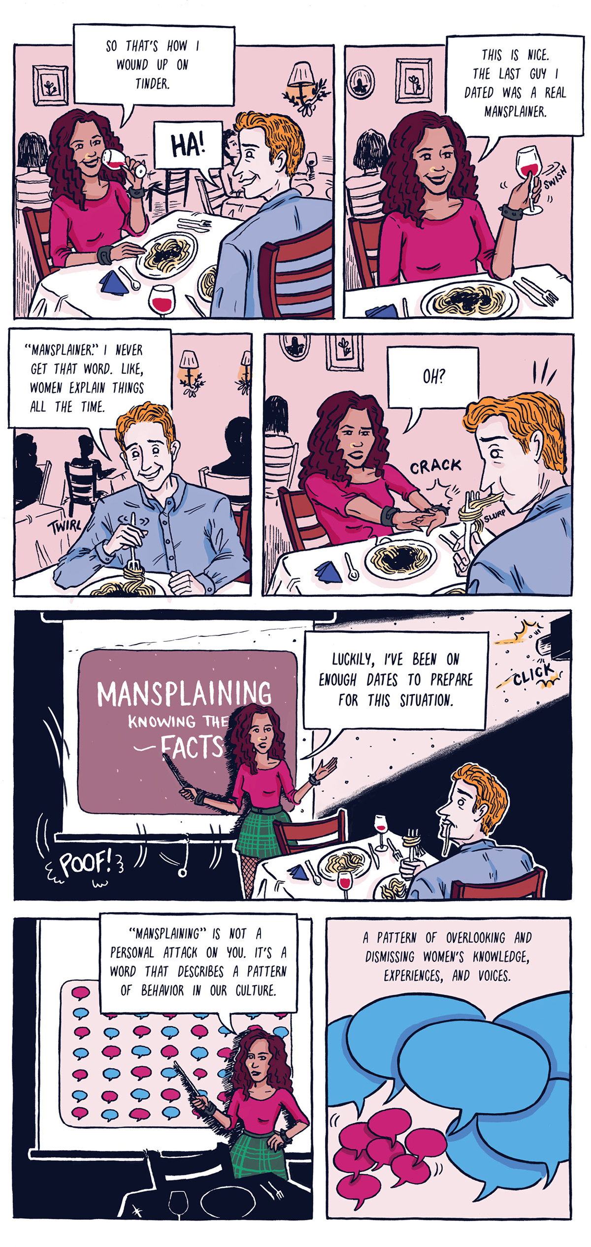 comics Visual Essay mansplaining feminism ILLUSTRATION  ink Hillary Clinton comicsjournalism