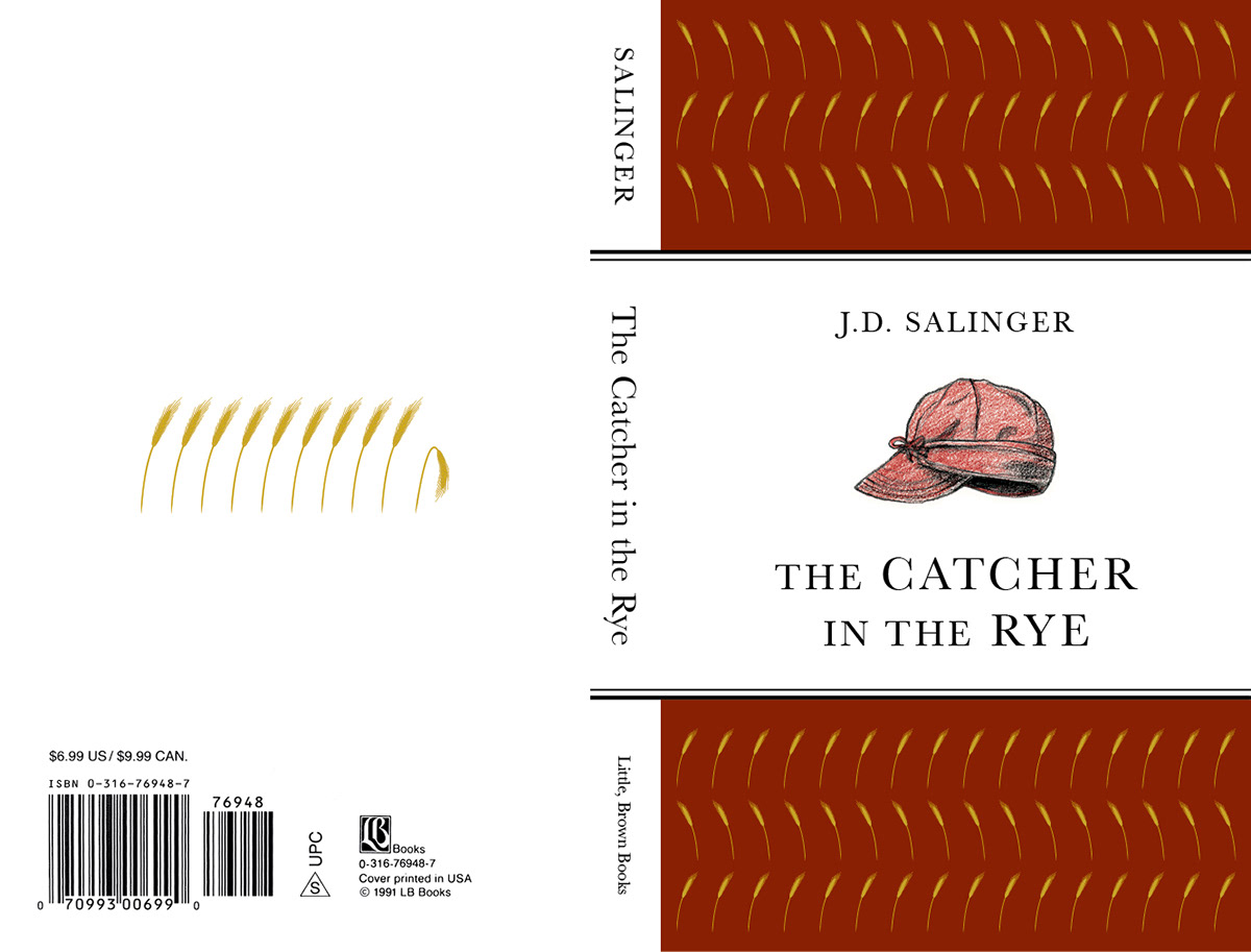 catcher in the rye book cover modern Classic red