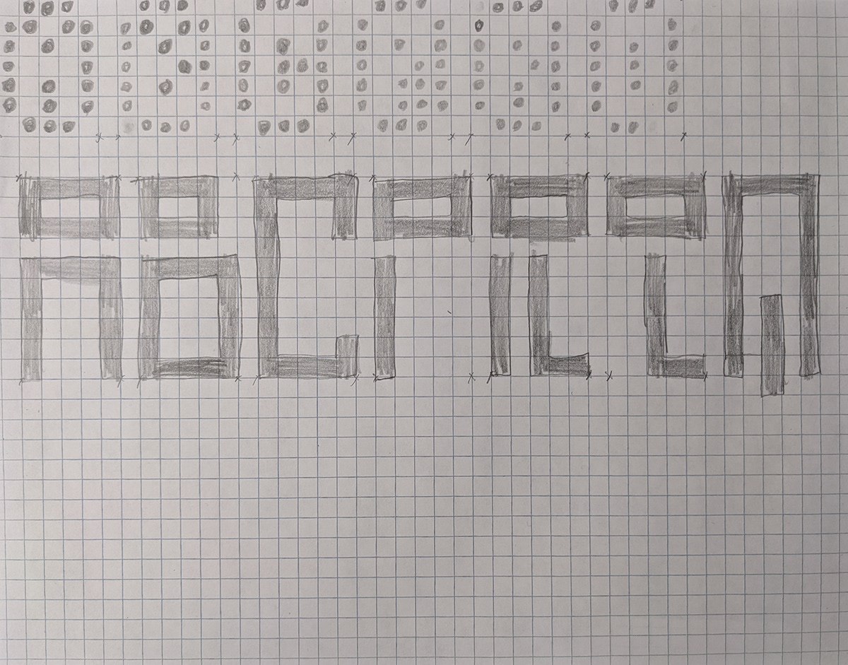 bitmap modular Project school studen text type design typography  