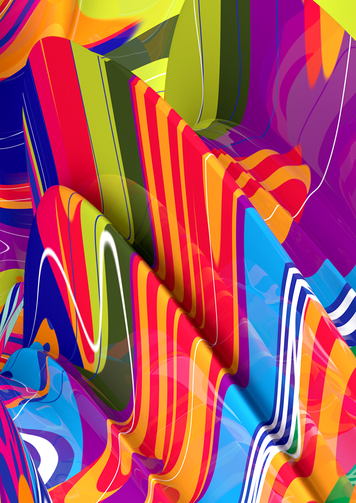 abstract Colourful  swirly lines Fun Positive