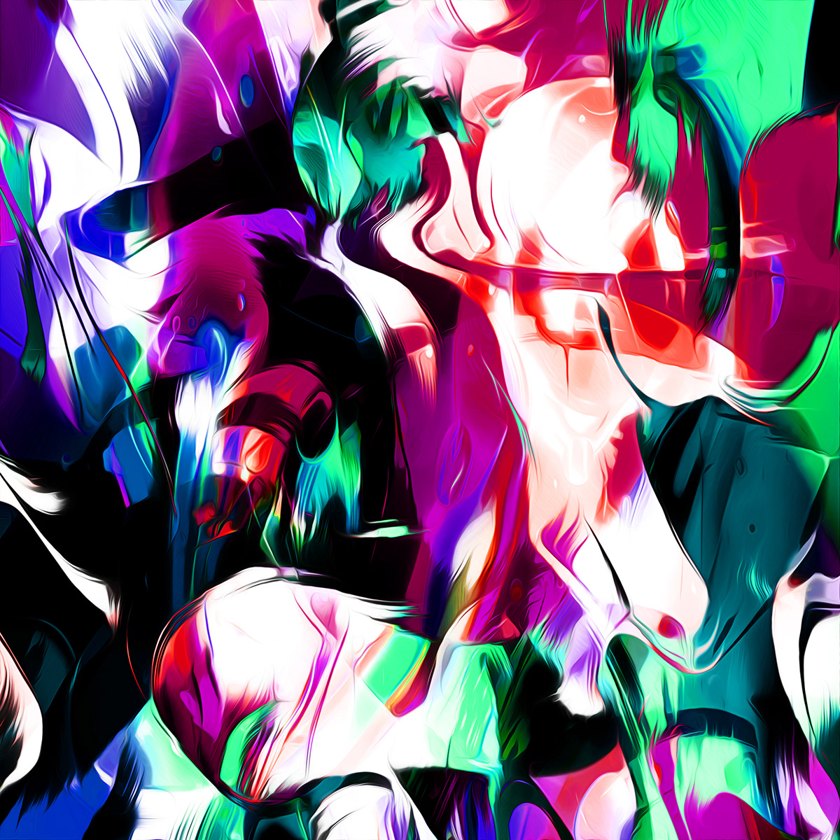 abstract Collection colorful flow neon nft paint print vector vibrant