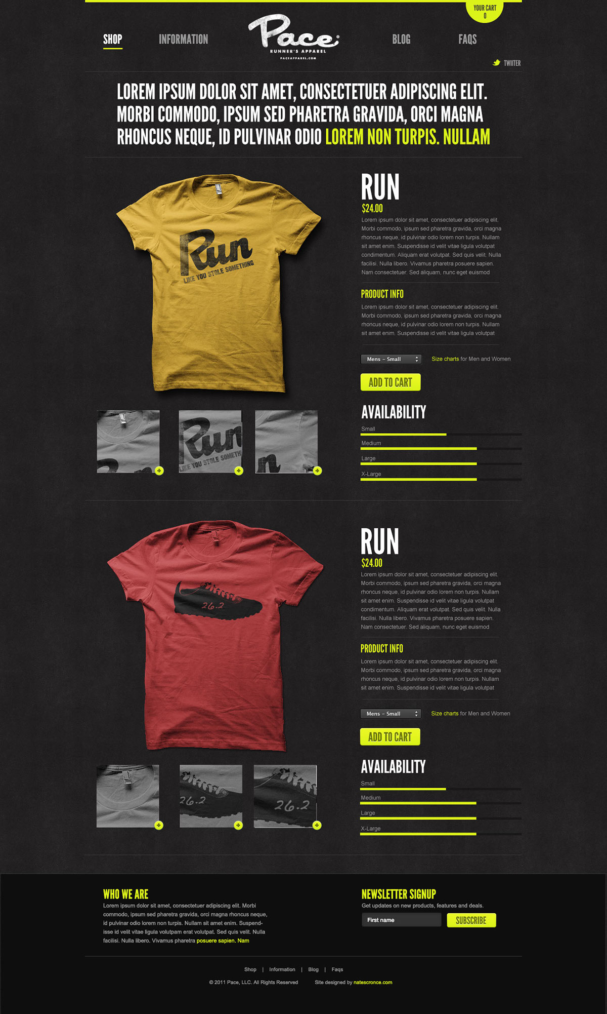 t-shirt tshirt running e-commerce UI user interface run screenprint