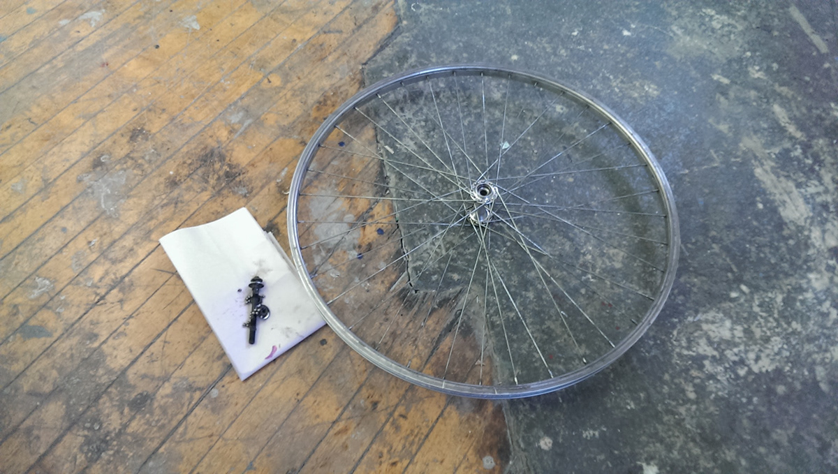 bicycle wheel  clock DIY recycle reuse