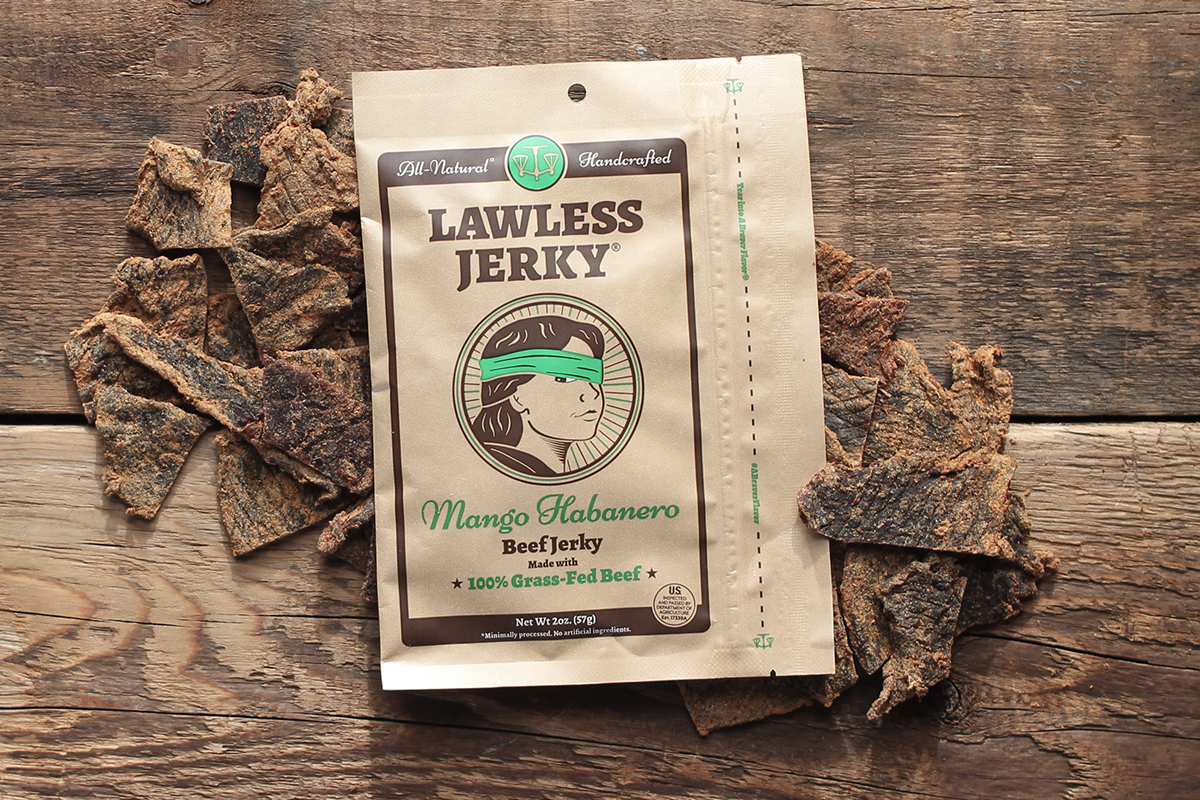 food photo Product Photography overhead shot Food  Beef Jerky packaged goods wood wood background fresh ingredients