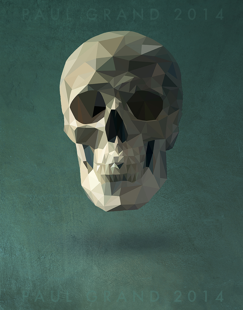 skull Low Poly Paul Grand PS ai Flypaper Textures Fly Nik Presets