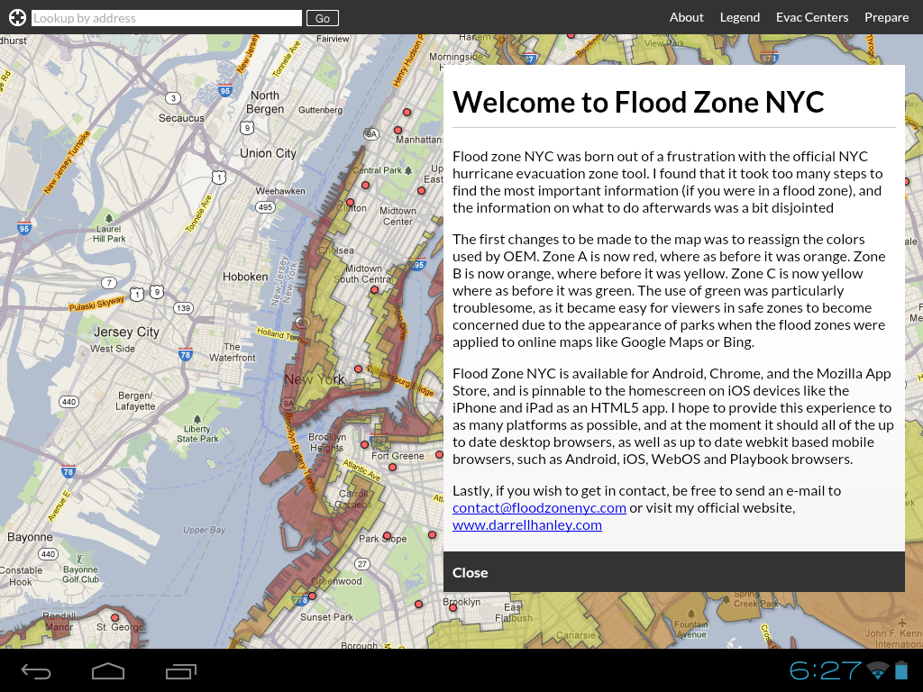 Design for Good new york city flood zone Floods hurricane evacuation thesis undergrad ux user experience UI user interface Responsive Design android ios