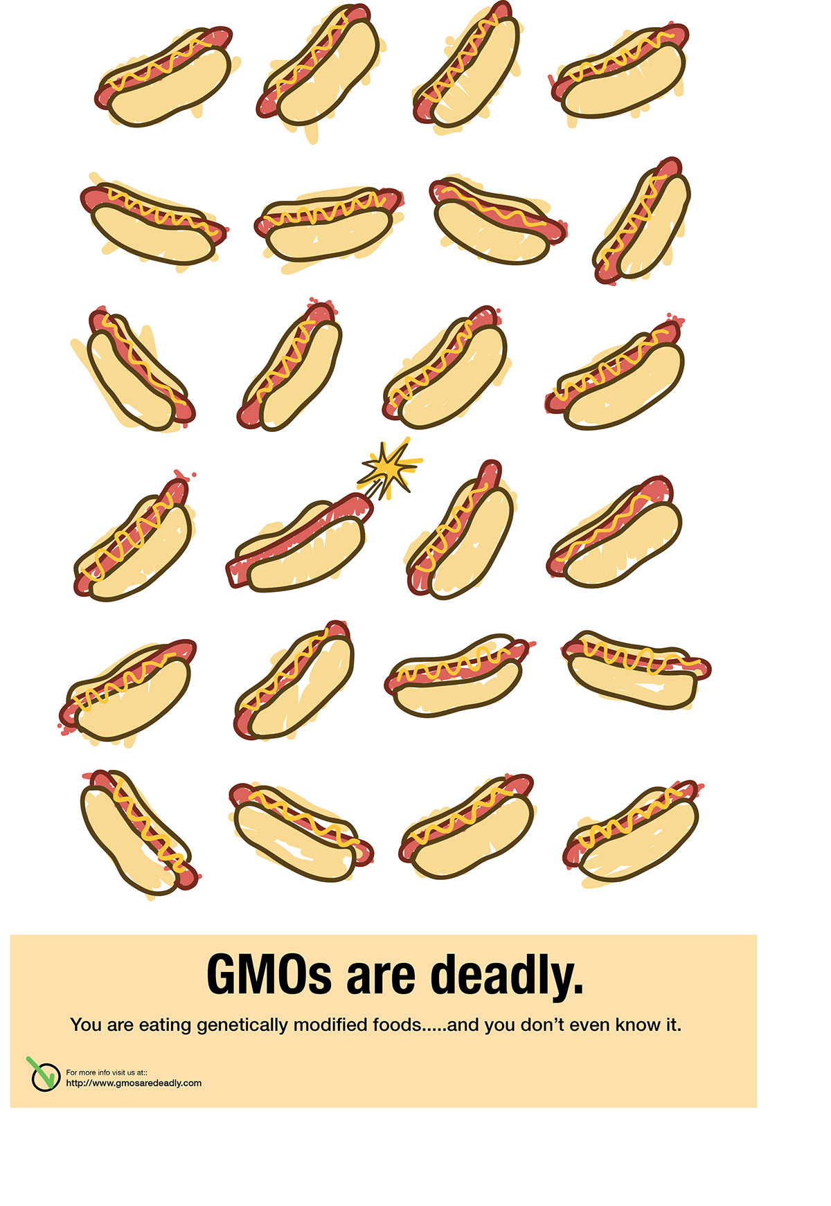 graphicdesign art Food  hotdogs hotdog dog poster posterdesign GMO gmos