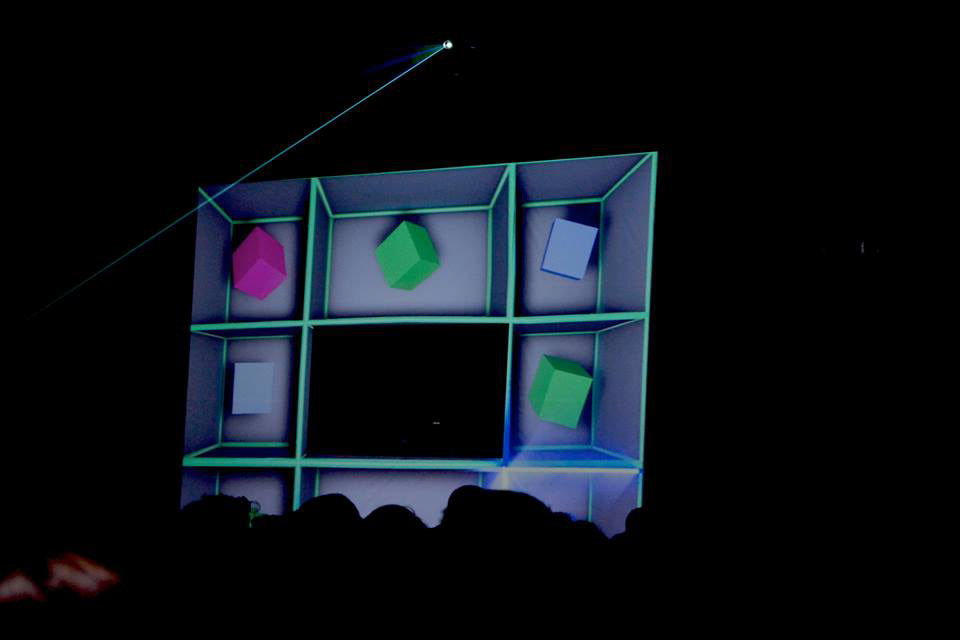 3D projection mapping dj dj booth Event festival forced perspective night club party Projector video mapping
