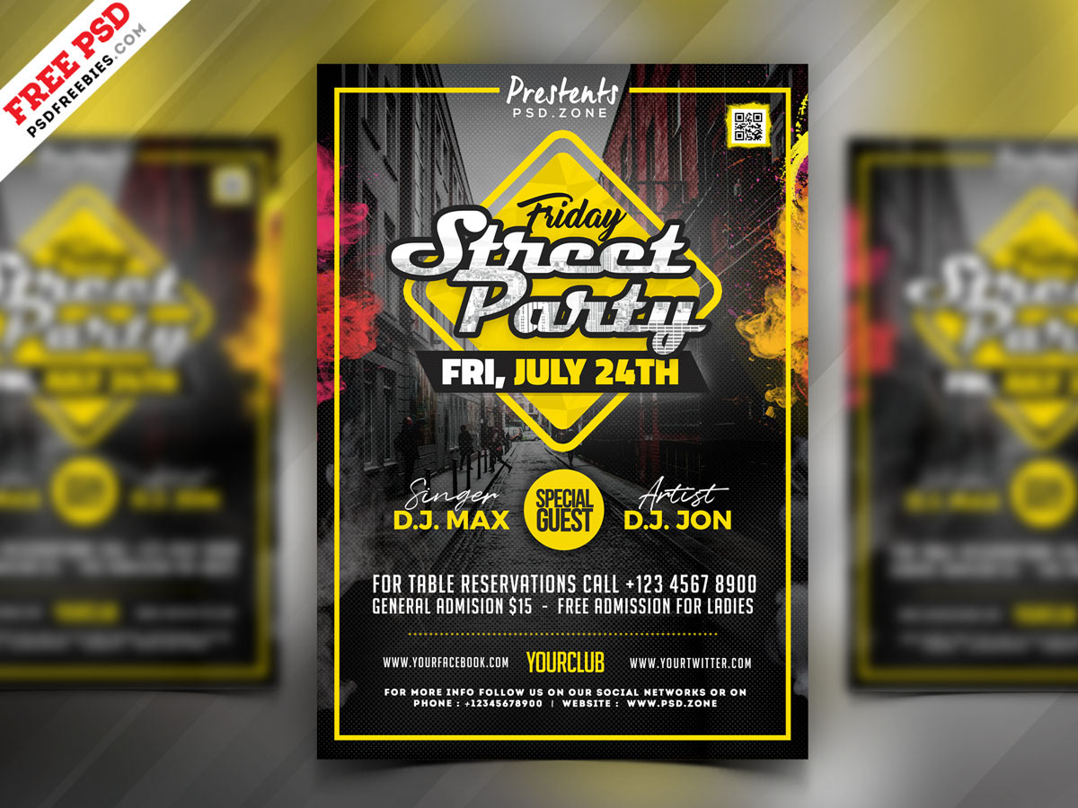 party flyer street party flyer psd psd flyer photoshop print freebie free psd psd Street Event