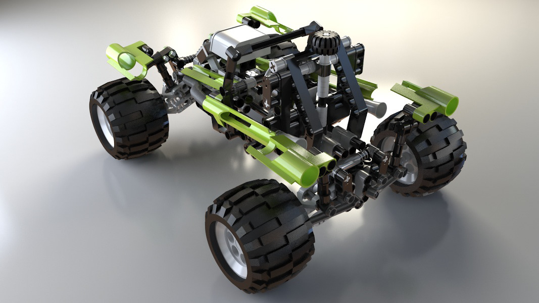 LEGO car pieces 3D model