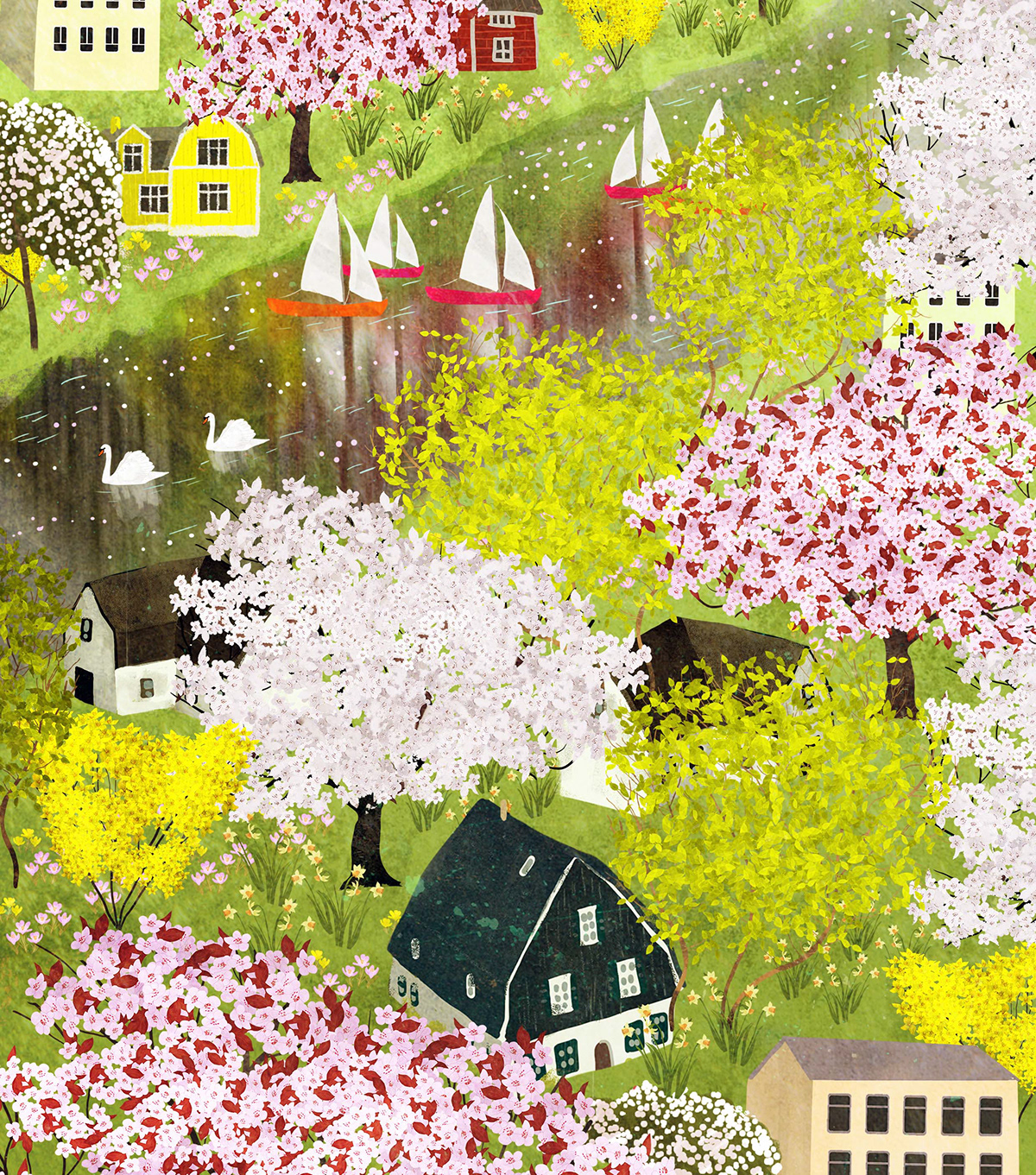 book illustration children illustration children's book Digital Art  gif ILLUSTRATION  Nature non fiction seasonal spring