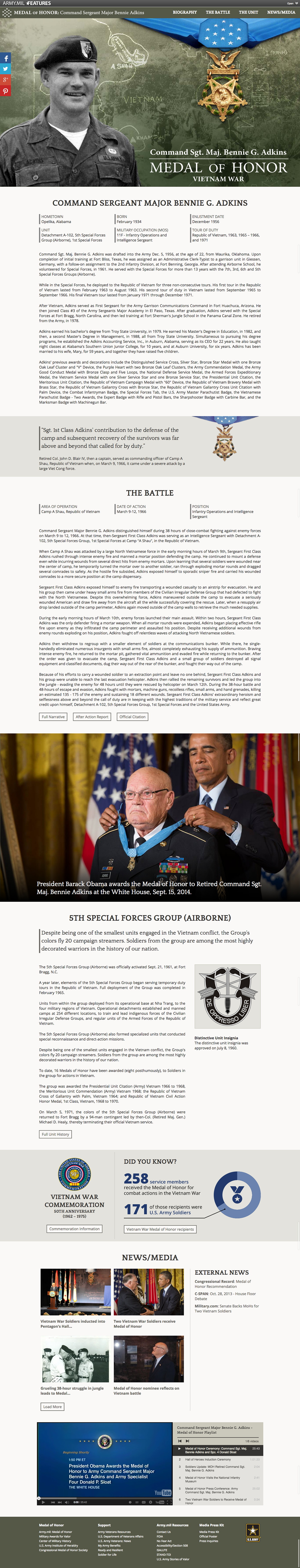 medal of honor U.S. Army Military White House Vietname war War Website Responsive battle Medal award #cips_awards_citizens #CIPS_Awards_Heroes #CIPS_awards_cross-channel