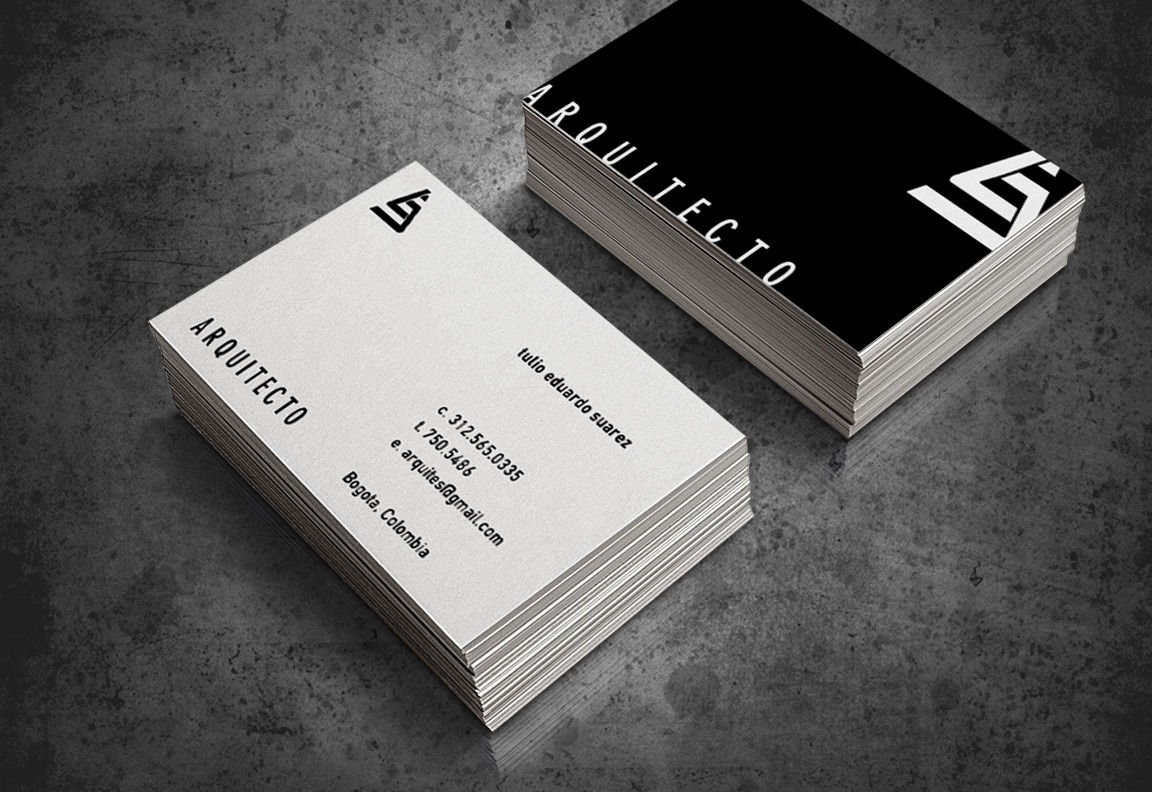 architect brand identity logo business card Stationery corporate black & white