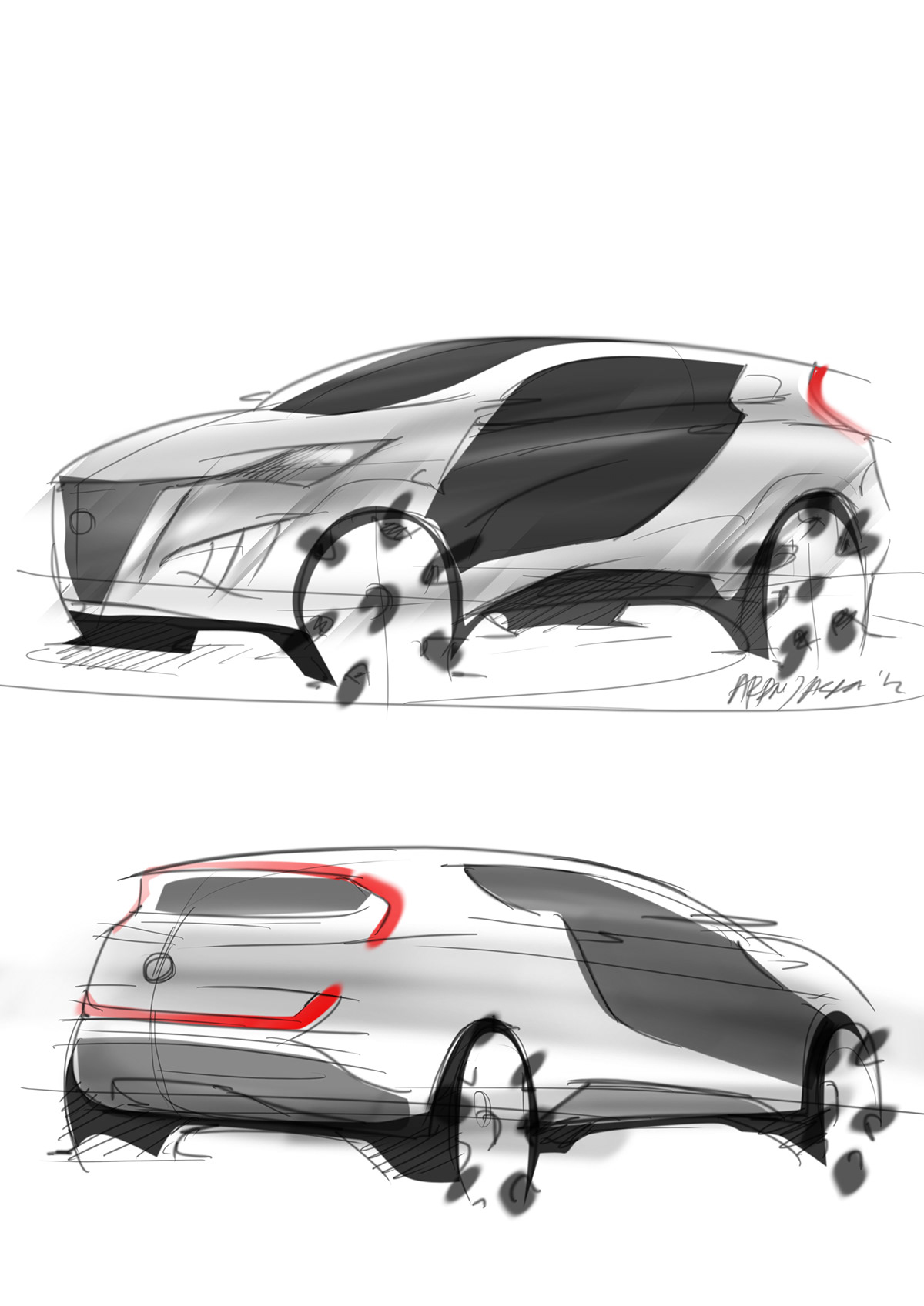 volkswagen VW suv concept sketch