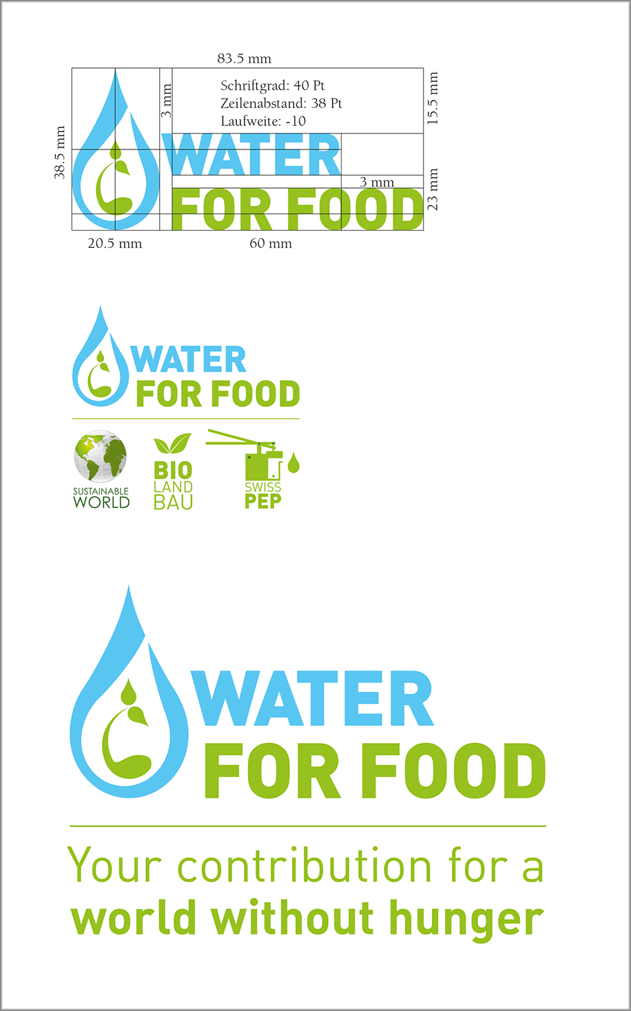 water for food non profit organisation non profit marketing Corporate Identity Corporate Design Analysis Conception