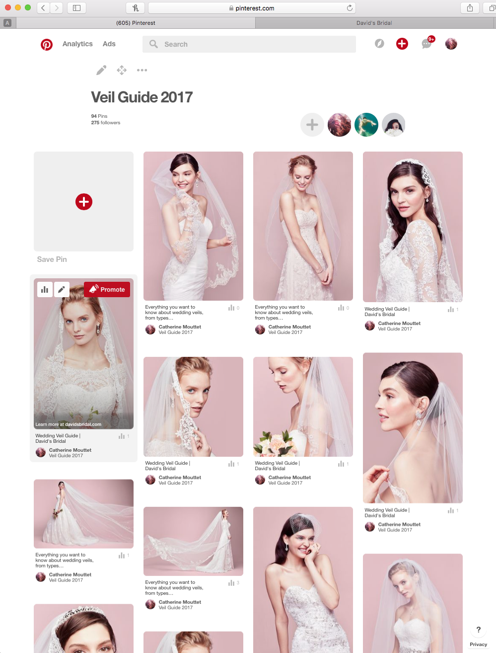 Web Design  david's bridal Wedding Veils