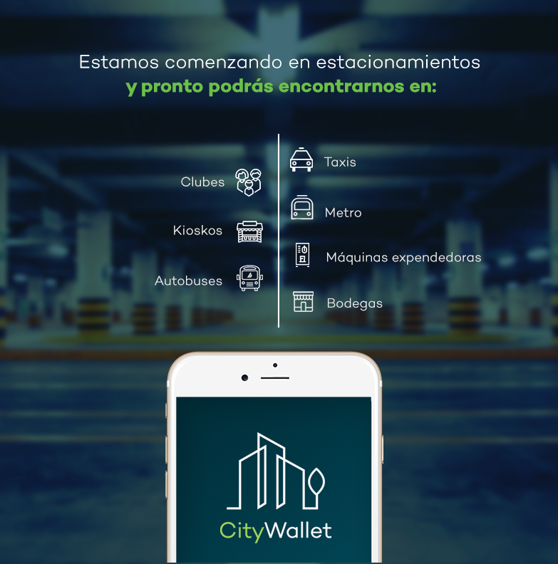 crowdfunding sticker e-wallet product calcomania estacionamientos pagos pagos electronicos app