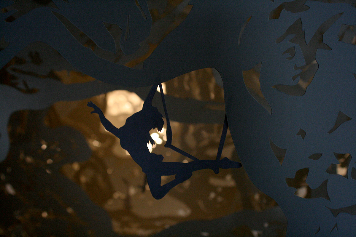 paper cut out installation stencil