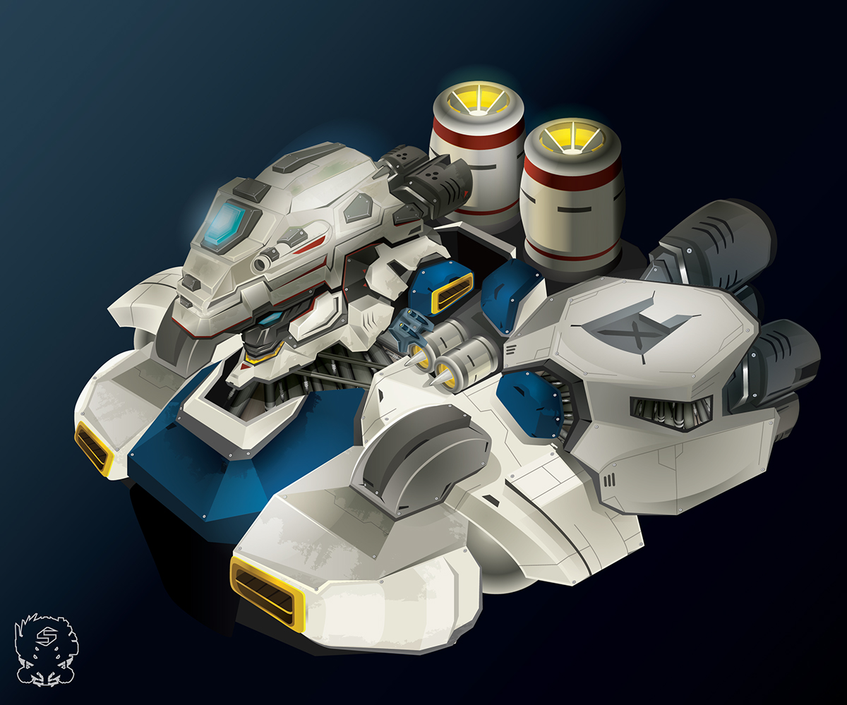 robot mecha Illustrator vector art bust model Gundam head