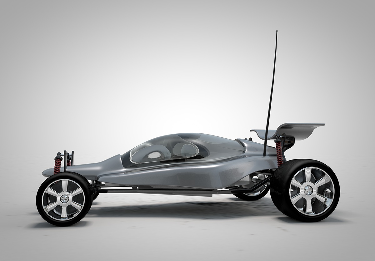 3D 3D Visualization race car toy