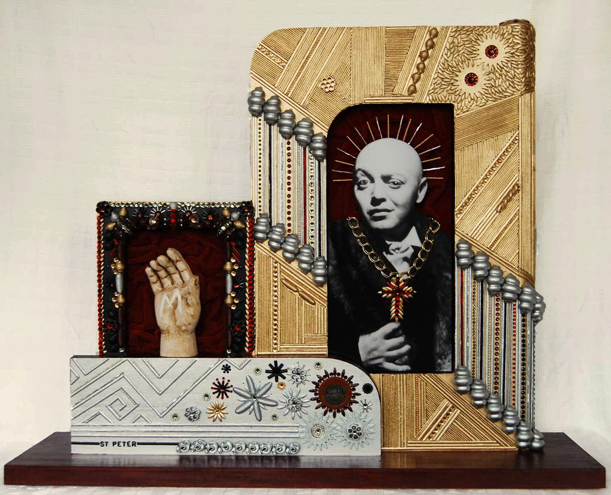 Peter Lorre mixed media  found object  pasta  religious  religion Fritz Lang outsider art