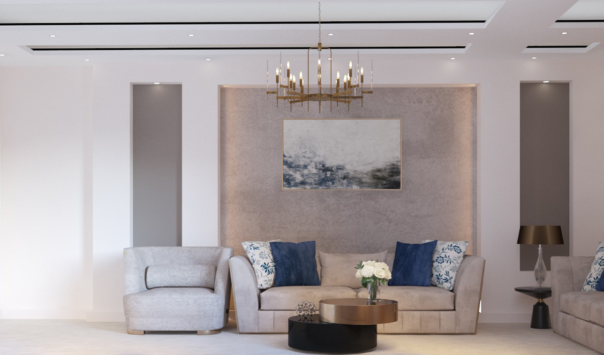 3D architecture design Interior interior design  living room majls Render visualization vray