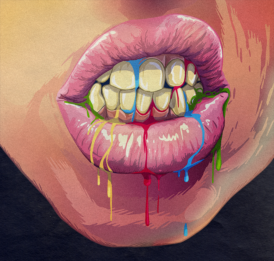 crayons lips color Love