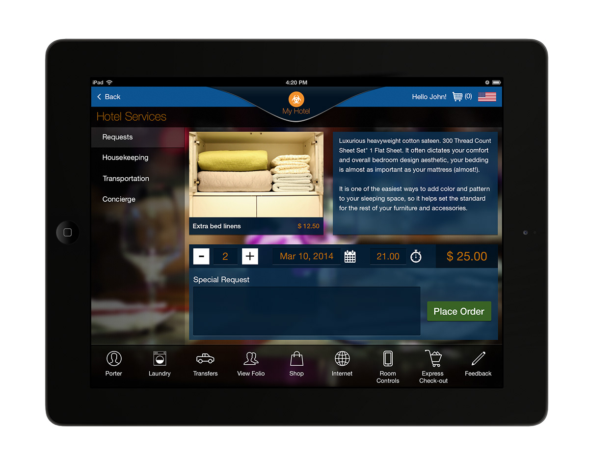 my hotel hotel iPad App iPad app web app aplication apple