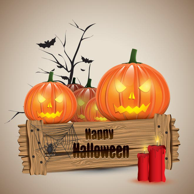 art background Bats candle celebration clip-art flyer gravestone Halloween horror modern poster pumpkin scare sparkle