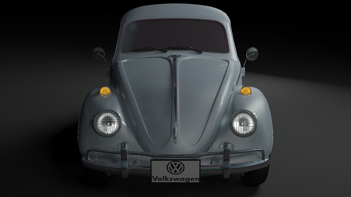 VW volkswagen beetle modeling car 3ds max 3D