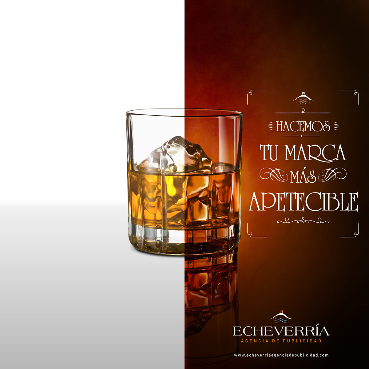 publicidad helado ilustracion Advertising  Whisky fresa chocolate hiperrealismo Echeverría Agencia de