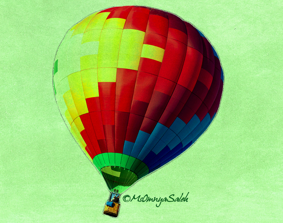 photoshop graphic design  hot air balloon colorful