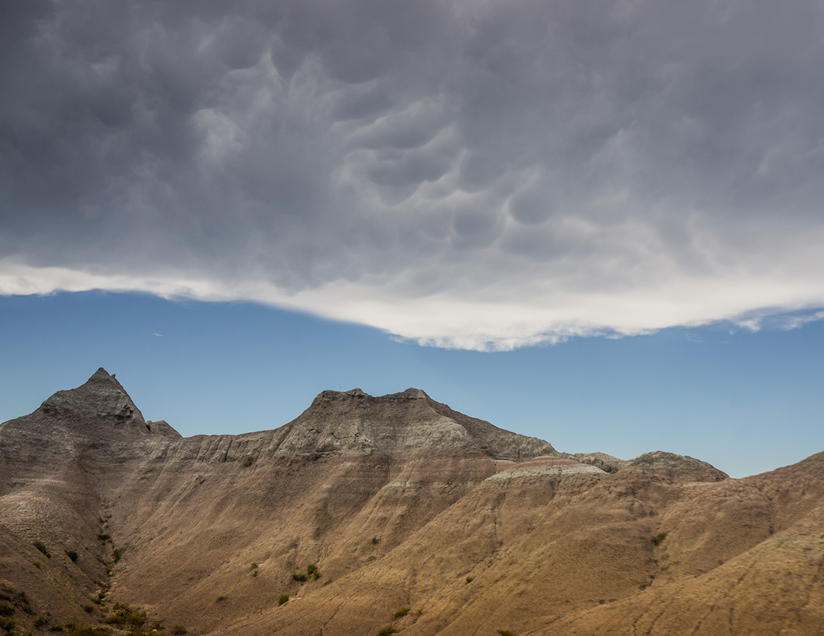 badlands storm south dakota national Park clouds