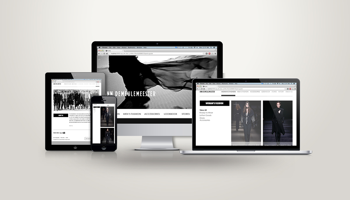 Fashion Brand Website Website Design fashion brand rebranding design Ann Demeulemeest brand creative Creativity black and white luxury luxury brand web