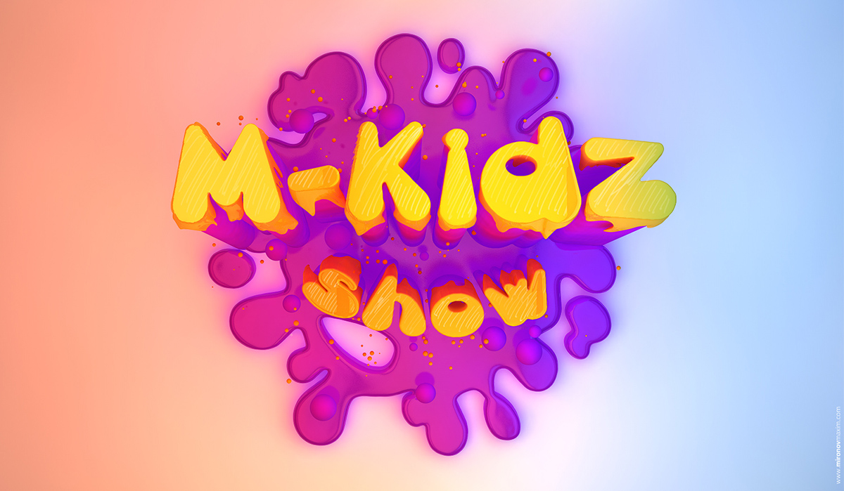 Logotype M-Kidz show 3D logo