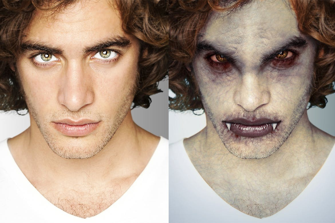 vampire effect effects photoshop action Photo effect photo Halloween horror vampire effect