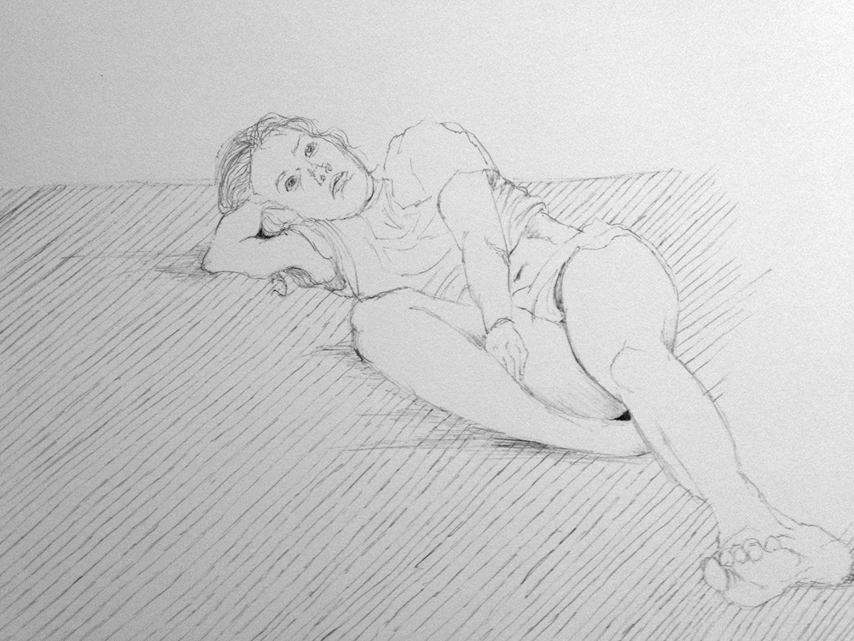 pen ink paper sketch  life drawing figures