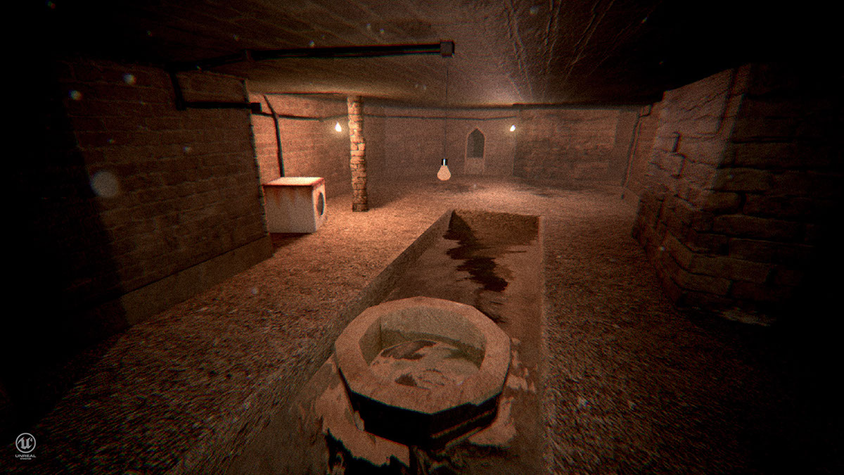 Unreal UE4 Unreal Engine Unreal Engine 4 Environment design Video Games Videogames Cellar islamic arches creepy horror mystery