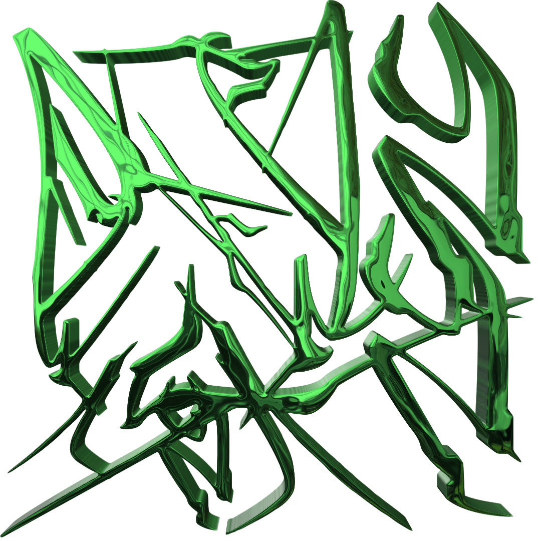 chrome Chrome Type chromo Digital Art  edition green heavy metal Simbols type Verde
