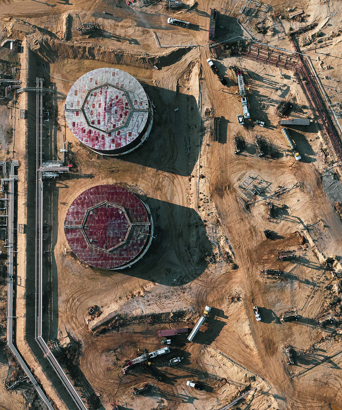 Aerial drone fine art industrial Landscape medium format phase one railway scenic