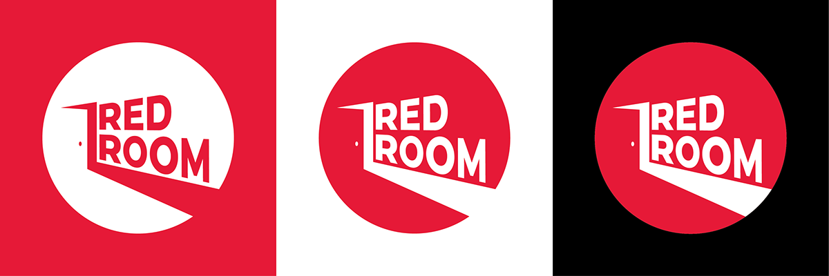 red room red room podcast broadcast record logo brand identity animation  milan