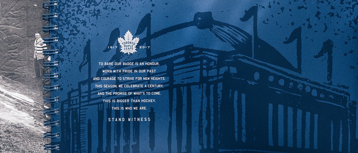 handletter handtype vintage hockey maple leafs NHL Toronto sports season tickets centennial