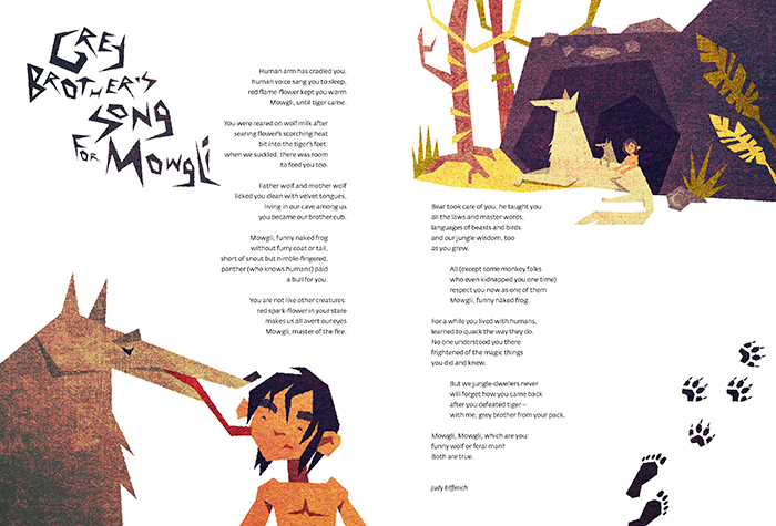 jungle book ILLUSTRATION  art jungle mowgli graphic design  book