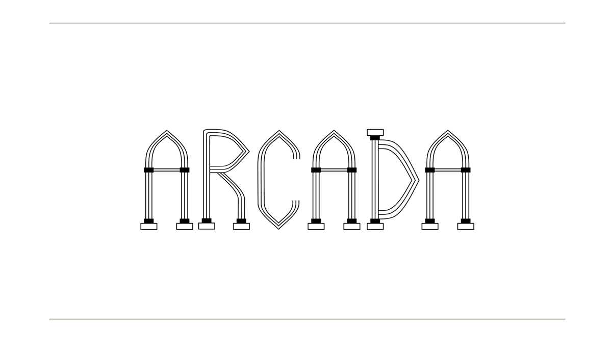 alfabeto arcada ARQUITETURA gotica tipografia