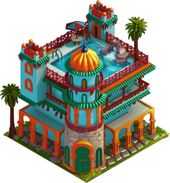 facebook game Isometric building modeling 3D